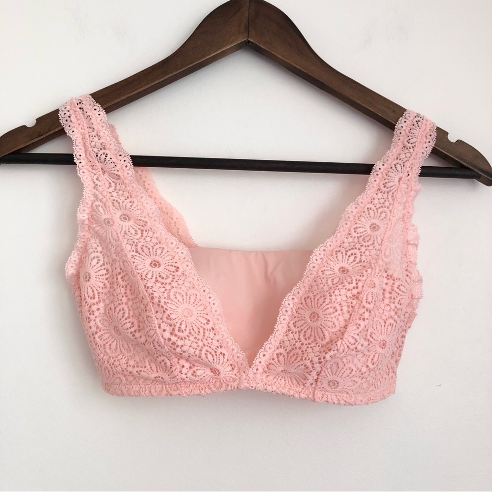 Aerie Pink Lace Bralette